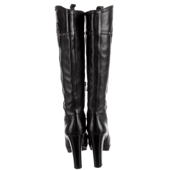 Tory Burch Colleen Studded Platform Knee High Boots Size 7.5 - Picture 4 of 12